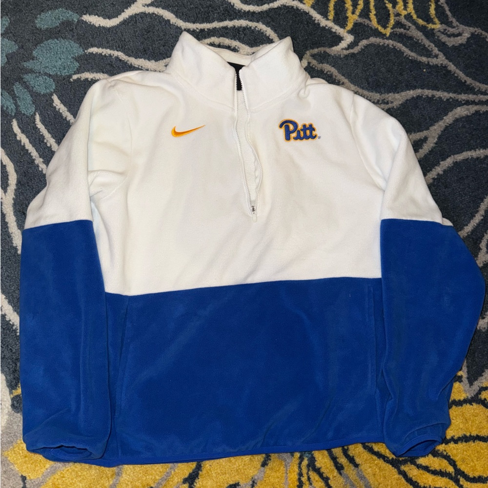 University of Pittsburgh (PITT) Nike Dri Fit Fleece 1-4 Zip with pocket size S